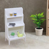 Maxbell Dollhouse Storage Rack Dollhouse Living Room Decor 1: 12 Dollhouse Bookshelf White
