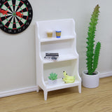 Maxbell Dollhouse Storage Rack Dollhouse Living Room Decor 1: 12 Dollhouse Bookshelf White