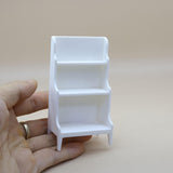 Maxbell Dollhouse Storage Rack Dollhouse Living Room Decor 1: 12 Dollhouse Bookshelf White