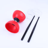 Maxbell Chinese Yoyo Diabolo Set Portable Juggling Toy for Adults Children Beginners Red L