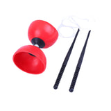 Maxbell Chinese Yoyo Diabolo Set Portable Juggling Toy for Adults Children Beginners Red L