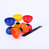 Maxbell Chinese Yoyo Diabolo Set Portable Juggling Toy for Adults Children Beginners Red L