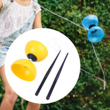 Maxbell Chinese Yoyo Diabolo Set Portable Juggling Toy for Adults Children Beginners Yellow L