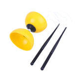 Maxbell Chinese Yoyo Diabolo Set Portable Juggling Toy for Adults Children Beginners Yellow L