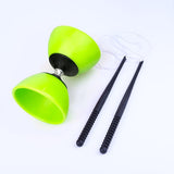 Maxbell Chinese Yoyo Diabolo Set Portable Juggling Toy for Adults Children Beginners Green L