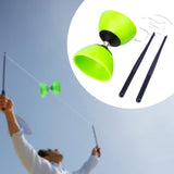 Maxbell Chinese Yoyo Diabolo Set Portable Juggling Toy for Adults Children Beginners Green L