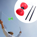 Maxbell Chinese Yoyo Diabolo Set Portable Juggling Toy for Adults Children Beginners Red S