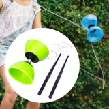 Maxbell Chinese Yoyo Diabolo Set Portable Juggling Toy for Adults Children Beginners Green S
