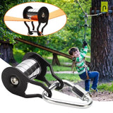 Maxbell Slider Slacklines Pulley Sturdy Zip Line Kit for Outdoor Climbing Monkey Bar