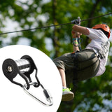 Maxbell Slider Slacklines Pulley Sturdy Zip Line Kit for Outdoor Climbing Monkey Bar