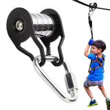 Maxbell Slider Slacklines Pulley Sturdy Zip Line Kit for Outdoor Climbing Monkey Bar
