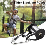 Maxbell Slider Slacklines Pulley Sturdy Zip Line Kit for Outdoor Climbing Monkey Bar