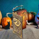 Maxbell Halloween Decoration Spell Book with Sound Lights Gift Table Decorative Book