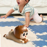 Maxbell Crawling Baby Toy for Girls Boys Pretend Play Interactive Moving Sensory Toy khaki brown