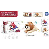 Maxbell Crawling Baby Toy for Girls Boys Pretend Play Interactive Moving Sensory Toy khaki brown