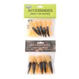 Maxbell 10x Fake Witch Fingers Scary Black Long Witch Nails for Bar Masquerade Props 1.5cmx6cm