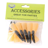 Maxbell 10x Fake Witch Fingers Scary Black Long Witch Nails for Bar Masquerade Props 1.5cmx6cm