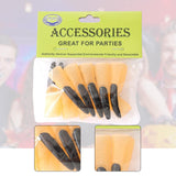 Maxbell 10x Fake Witch Fingers Scary Black Long Witch Nails for Bar Masquerade Props 1.5cmx6cm