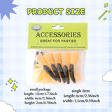 Maxbell 10x Fake Witch Fingers Scary Black Long Witch Nails for Bar Masquerade Props 1.5cmx6cm