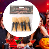 Maxbell 10x Fake Witch Fingers Scary Black Long Witch Nails for Bar Masquerade Props 2cmx9cm