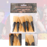 Maxbell 10x Fake Witch Fingers Scary Black Long Witch Nails for Bar Masquerade Props 2cmx9cm