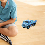 Maxbell 1:64 Scale Diecast Truck Ornament Collection Role Play Armored Truck Vehicle blue