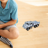 Maxbell 1:64 Scale Diecast Truck Ornament Collection Role Play Armored Truck Vehicle gray blue