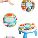 Maxbell Baby Activity Table Portable Preschool Learning for Boys Girls Kids Children white