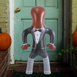 Maxbell Inflatable Body Form Halloween Decorations Blowup Dummy Body Costume Display brown