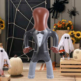 Maxbell Inflatable Body Form Halloween Decorations Blowup Dummy Body Costume Display brown