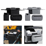 Maxbell Stroller Organizer Shopping Bag Easy Clean Stroller Bag for Home Use Outside Black
