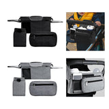 Maxbell Stroller Organizer Shopping Bag Easy Clean Stroller Bag for Home Use Outside Black