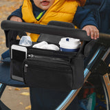Maxbell Stroller Organizer Shopping Bag Easy Clean Stroller Bag for Home Use Outside Black