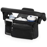 Maxbell Stroller Organizer Shopping Bag Easy Clean Stroller Bag for Home Use Outside Black