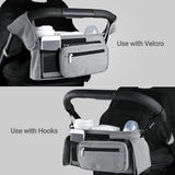 Maxbell Stroller Organizer Shopping Bag Easy Clean Stroller Bag for Home Use Outside Gray