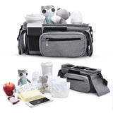 Maxbell Stroller Organizer Shopping Bag Easy Clean Stroller Bag for Home Use Outside Gray