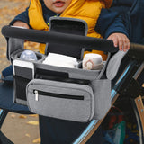 Maxbell Stroller Organizer Shopping Bag Easy Clean Stroller Bag for Home Use Outside Gray