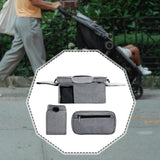 Maxbell Stroller Organizer Shopping Bag Easy Clean Stroller Bag for Home Use Outside Gray