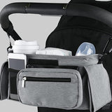 Maxbell Stroller Organizer Shopping Bag Easy Clean Stroller Bag for Home Use Outside Gray