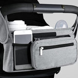 Maxbell Stroller Organizer Shopping Bag Easy Clean Stroller Bag for Home Use Outside Gray