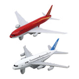 Maxbell 2Pcs Airplane Model Alloy Ornament Toy Aircraft for Decor Fireplace Keepsake Red White