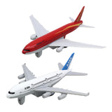 Maxbell 2Pcs Airplane Model Alloy Ornament Toy Aircraft for Decor Fireplace Keepsake Red White