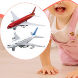 Maxbell 2Pcs Airplane Model Alloy Ornament Toy Aircraft for Decor Fireplace Keepsake Red White