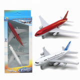 Maxbell 2Pcs Airplane Model Alloy Ornament Toy Aircraft for Decor Fireplace Keepsake Red White