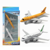 Maxbell 2Pcs Airplane Model Alloy Ornament Toy Aircraft for Decor Fireplace Keepsake Yellow White