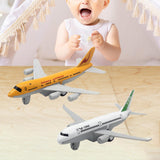 Maxbell 2Pcs Airplane Model Alloy Ornament Toy Aircraft for Decor Fireplace Keepsake Yellow White