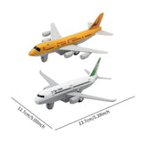Maxbell 2Pcs Airplane Model Alloy Ornament Toy Aircraft for Decor Fireplace Keepsake Yellow White