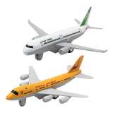 Maxbell 2Pcs Airplane Model Alloy Ornament Toy Aircraft for Decor Fireplace Keepsake Yellow White