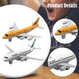 Maxbell 2Pcs Airplane Model Alloy Ornament Toy Aircraft for Decor Fireplace Keepsake Yellow White