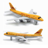 Maxbell 2Pcs Airplane Model Alloy Ornament Toy Aircraft for Decor Fireplace Keepsake Yellow White